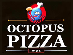 Pizza Octopus und Wok Logo